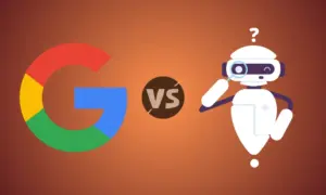 Google logo vs ai robot